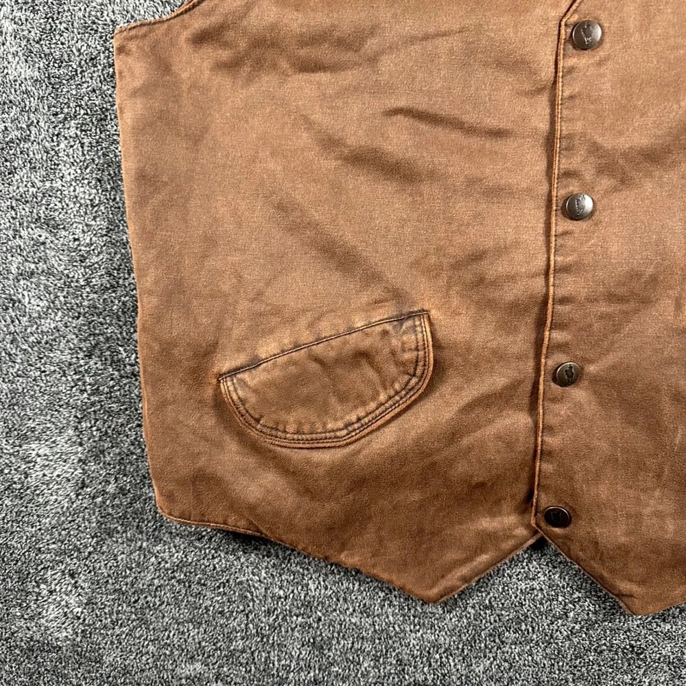 Outback Trading Company Montana Vest Mens Large Brown Western Fleece Lined